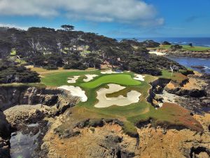 Cypress Point 15th Green Drone